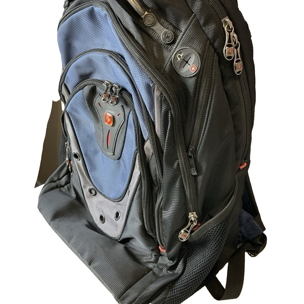 Wenger Swiss Gear Ibex 17-Inch Laptop Scansmart Backpack Bag Blue Travel School - Picture 4 of 13